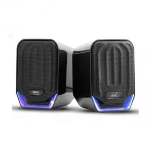 Caixa de Som 12W RMS Multimidia Para PC Notebook P2 3,5mm Led KP-RO823