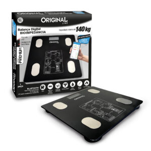 Balança Digital Corporal Bioimpedancia Aplicativo Bluetooth até 140kg