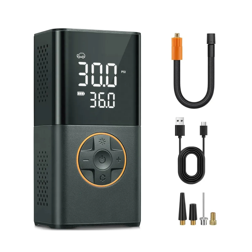 Mini Compressor de Ar Digital Portátil BOMVINK BOM-8907 – 4000mAh, LED, Power Bank (3)