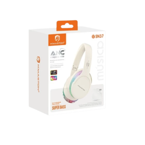Headset Bluetooth H'Maston SN37 ANC RGB com Cancelamento de Ruído